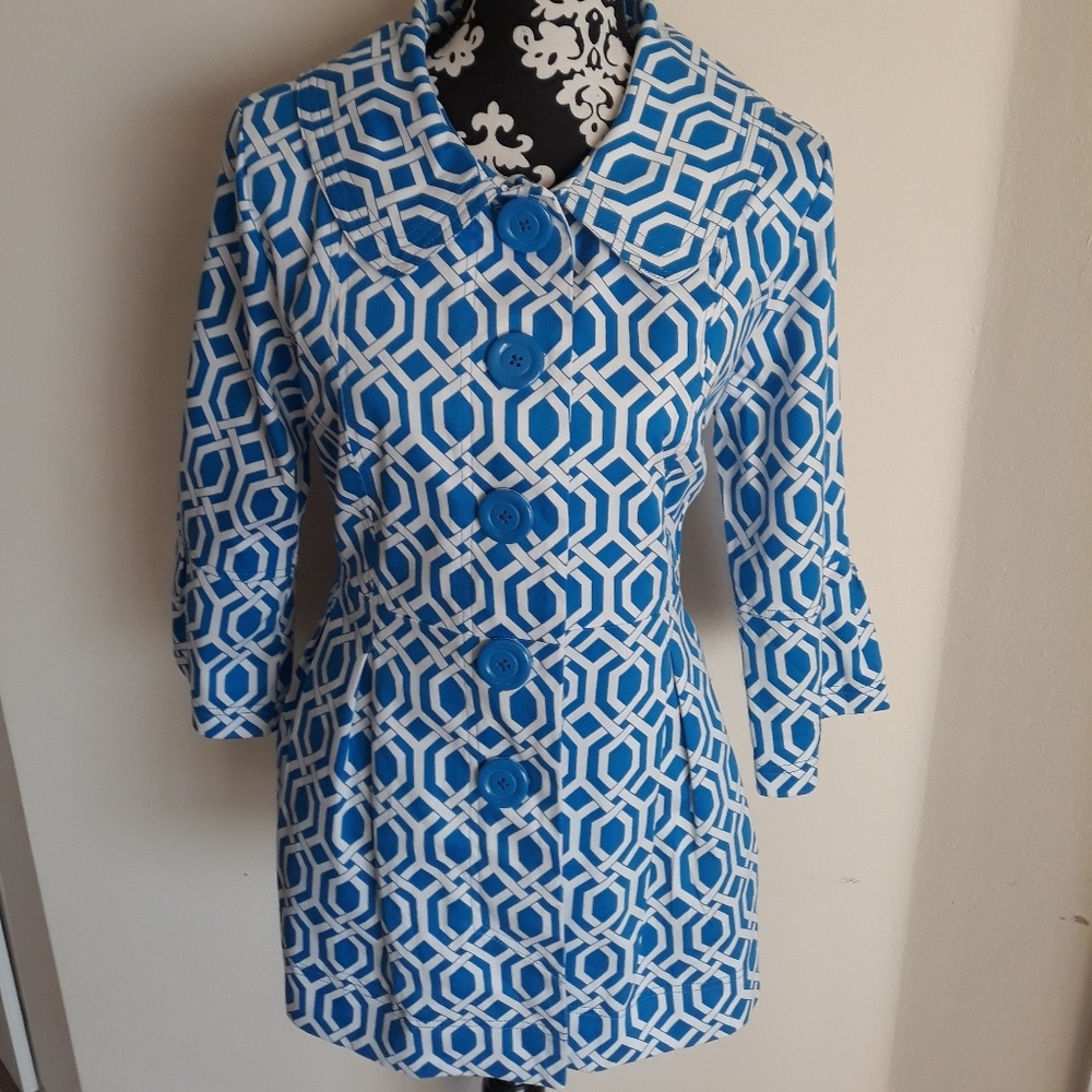 Eden Court Trench Coat Jacket Size Large NWOT